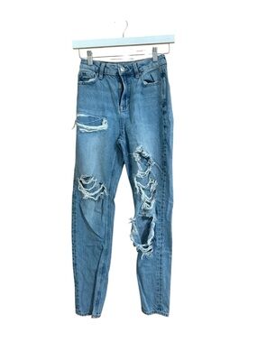 American Eagle Comfort Stretch Waistband Distressed Mom Jeans Size 000